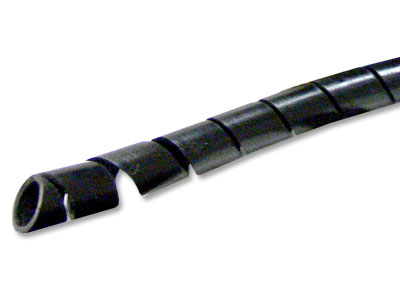 "Spiral Wrap- Bulk 50 Feet  Black 1/8"""